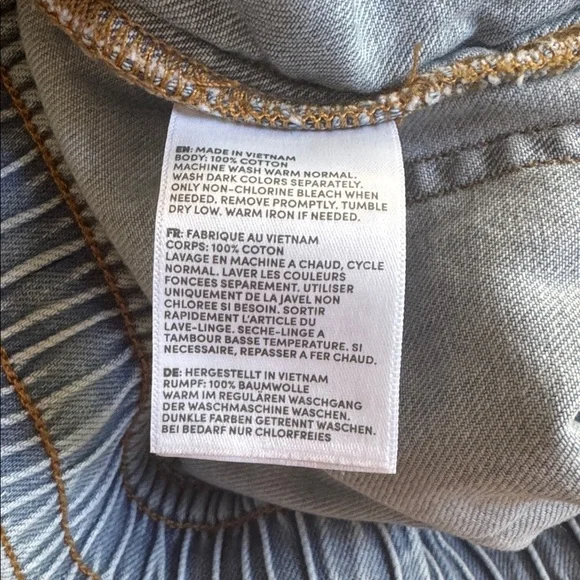 Lands’ End Lightweight Denim High Rise Relaxed Straight Pull On Pocket Jeans - Picture 10 of 10